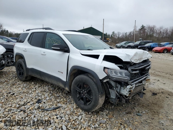 2021 GMC Acadia AT4 with VIN 1GKKNLLS8MZ113600, listed as a Copart auction lot 52073225 with 92,229 mi miles and Salvage title. Bid and sale history available at DreamBid. Image 4.