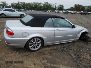 2005 BMW 3 Series 330Ci with VIN WBABW53465PL48609, listed as a Copart auction lot 72857584 with 106,207 mi miles and Salvage Title. Bid and sale history available at carsss.com. Image 3.