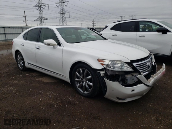 2010 Lexus LS 460 with VIN JTHCL5EF7A5008324, listed as a Copart auction lot 53737905 with 127,097 mi miles and Salvage title. Bid and sale history available at DreamBid. Image 4.