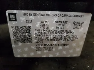 2018 Chevrolet Impala LS with VIN 2G11X5S37J9152863, listed as a Copart auction lot 86641324 with 0 mi miles and Clean Title. Bid and sale history available at carsss.com. Image 13.