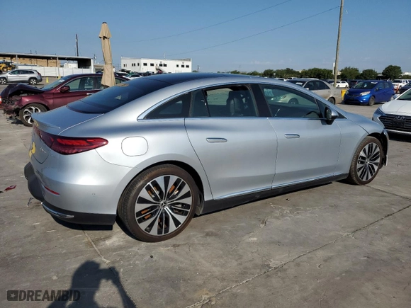 2023 Mercedes-Benz EQE with VIN W1KEG2CB1PF024928, listed as a Copart auction lot 70620384 with 0 mi miles and Salvage Title. Bid and sale history available at carsss.com. Image 3.