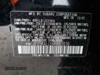 2024 Subaru Forester Limited with VIN JF2SKALC6RH483816, listed as a Copart auction lot 44246695 with 17,944 mi miles and Salvage Title. Bid and sale history available at carsss.com. Image 13.