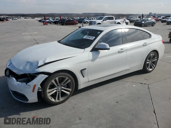 2018 BMW 4 Series 440i with VIN WBA4J5C51JBF07823, listed as a Copart auction lot 44127705 with 64,875 mi miles and Salvage Title. Bid and sale history available at DreamBid. Image 1.