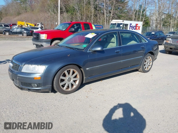 2005 Audi A8 L with VIN WAUML44E95N005730, listed as a IAAI auction lot 42143008 with 152,649 mi miles. Bid and sale history available at carsss.com. Image 2.