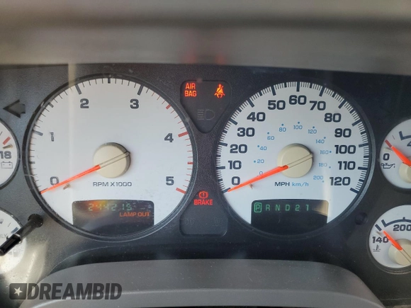 2004 Dodge Ram 2500 SLT with VIN 3D7KA28C74G188619, listed as a Copart auction lot 46601685 with 244,215 mi miles and Salvage Title. Bid and sale history available at carsss.com. Image 9.