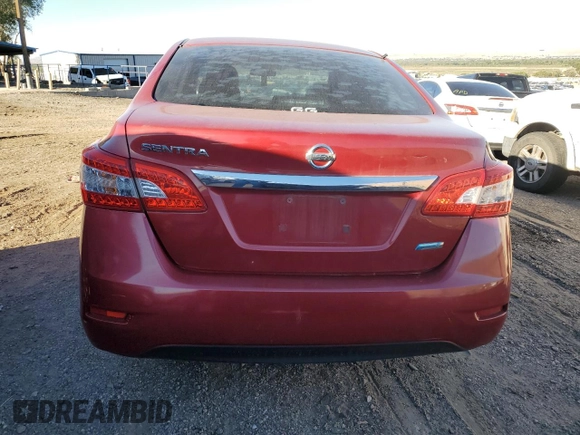2013 Nissan Sentra SV with VIN 3N1AB7AP5DL653406, listed as a Copart auction lot 67293343 with 120,768 mi miles and Salvage Title. Bid and sale history available at carsss.com. Image 6.