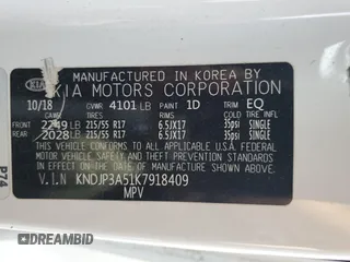 2019 Kia Soul + with VIN KNDJP3A51K7918409, listed as a Copart auction lot 48827375 with 119,356 mi miles and Clean Title. Bid and sale history available at DreamBid. Image 12.