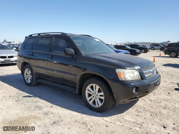 2006 Toyota Highlander Hybrid with VIN JTEDW21A360003529, listed as a Copart auction lot 52353395 with 253,896 mi miles and Clean Title. Bid and sale history available at carsss.com. Image 4.