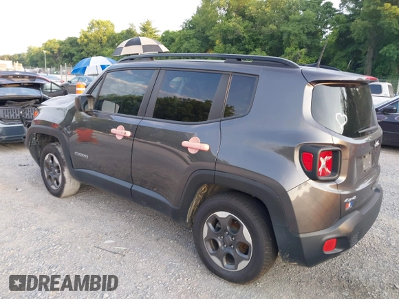 2018 Jeep Renegade Sport with VIN ZACCJBAB4JPH46467, listed as a IAAI auction lot 42590631 with 77,645 mi miles and . Bid and sale history available at DreamBid. Image 3.