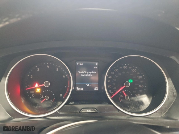2019 Volkswagen Tiguan SE with VIN 3VV2B7AX8KM047706, listed as a Copart auction lot 59128794 with 74,934 mi miles and Salvage Title. Bid and sale history available at carsss.com. Image 9.