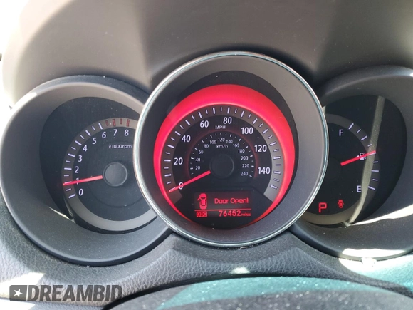 2013 Kia Forte SX with VIN KNAFW4A36D5720854, listed as a Copart auction lot 58159604 with 76,452 mi miles and Salvage Title. Bid and sale history available at carsss.com. Image 9.