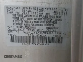 2018 Nissan Sentra S z VIN 3N1AB7AP6JY286644, wystawiony jako Copart lot #52153605 z przebiegiem 71 252 mil mil oraz Szkoda całkowita • Salvage title. Historia ofert i sprzedaży dostępna na DreamBid. Obrazek 15.