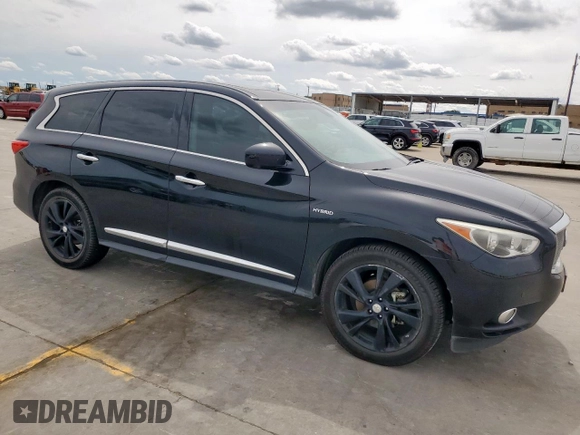 2014 Infiniti QX60 Hybrid with VIN 5N1CL0MM8EC534947, listed as a Copart auction lot 56466485 with 183,993 mi miles and Clean Title. Bid and sale history available at DreamBid. Image 4.