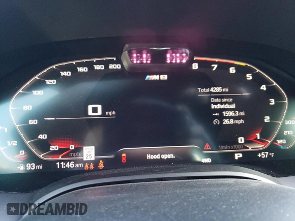 2022 BMW M8 Competition z VIN WBSDZ0C04NCJ11152, wystawiony jako Copart lot #82225924 z przebiegiem 4 285 mil mil oraz Szkoda całkowita • Salvage title. Historia ofert i sprzedaży dostępna na DreamBid. Obrazek 9.
