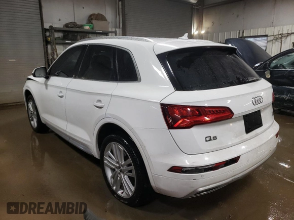 2018 Audi Q5 Premium Plus with VIN WA1BNAFY2J2007240, listed as a Copart auction lot 88902905 with 83,180 mi miles and Salvage Title. Bid and sale history available at carsss.com. Image 2.