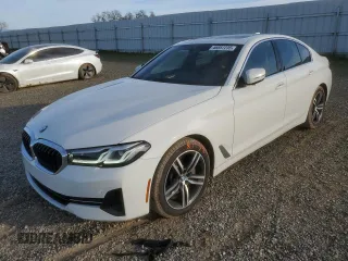 2021 BMW 5 Series 530i xDrive with VIN WBA13BJ09MWW90983, listed as a Copart auction lot 46857235 with 34,831 mi miles and Salvage Title. Bid and sale history available at carsss.com. Image 1.
