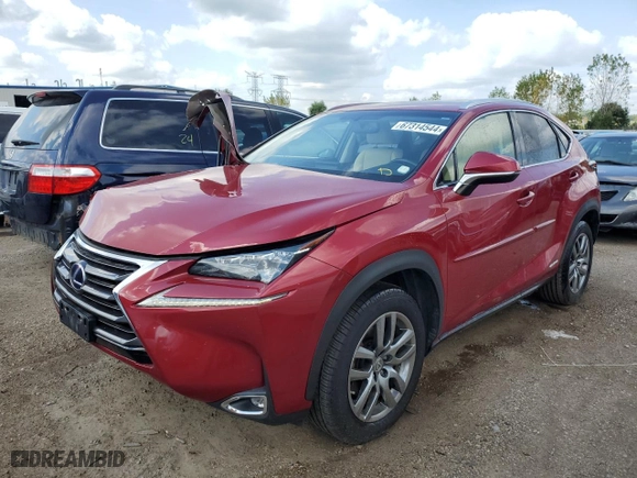 2015 Lexus NX 300h with VIN JTJBJRBZ8F2017919, listed as a Copart auction lot 67314544 with 133,168 mi miles and Salvage Title. Bid and sale history available at carsss.com. Image 1.