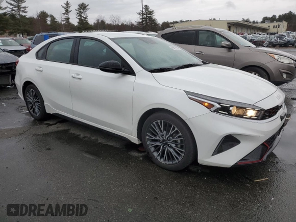 2023 Kia Forte GT-Line with VIN 3KPF54AD0PE546397, listed as a Copart auction lot 49877095 with 21,940 mi miles and Salvage Title. Bid and sale history available at carsss.com. Image 4.