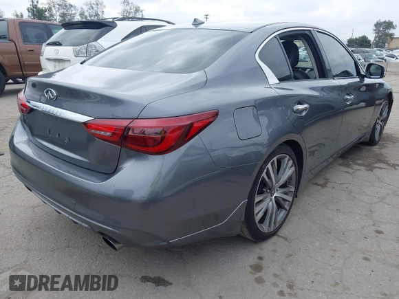 2018 Infiniti Q50 Luxe with VIN JN1EV7AP7JM354543, listed as a IAAI auction lot 42189356 with 89,503 mi miles and . Bid and sale history available at DreamBid. Image 4.