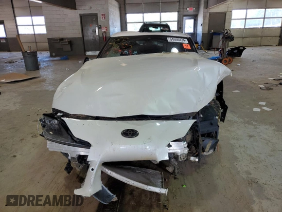 2023 Toyota GR Supra 3.0 with VIN WZ1DB0G08PW058285, listed as a Copart auction lot 54500434 with 0 mi miles and Salvage Title. Bid and sale history available at carsss.com. Image 5.