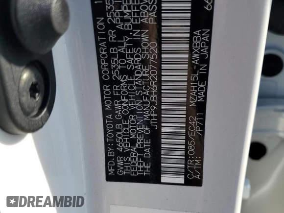 2024 Lexus UX 250h Premium с VIN JTHP9JBH6R2077520, выставлен на аукционе Copart как лот 53721515 с пробегом 9 742 миль миль и Списание • Salvage title. История ставок и продаж доступна на DreamBid. Изображение 12.