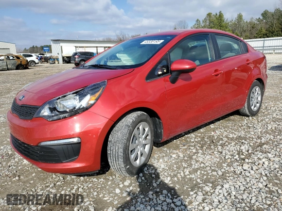 2017 Kia Rio LX with VIN KNADM4A34H6034535, listed as a Copart auction lot 45338195 with 123,459 mi miles and Salvage Title. Bid and sale history available at carsss.com. Image 1.
