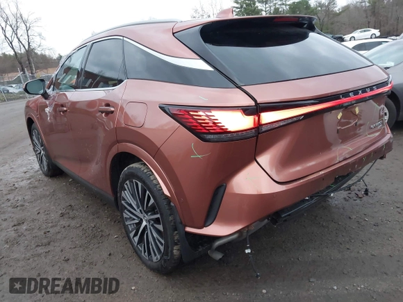 2023 Lexus RX 350h with VIN 2T2BBMCAXPC018936, listed as a IAAI auction lot 41027968 with 20,669 mi miles and . Bid and sale history available at DreamBid. Image 3.