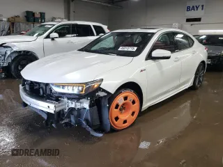 2019 Acura TLX w/A-Spec Pkg with VIN 19UUB1F62KA002053, listed as a Copart auction lot 46813715 with 64,280 mi miles and Salvage Title. Bid and sale history available at carsss.com. Image 1.