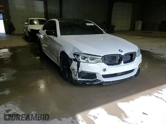 2018 BMW 5 Series M550i xDrive with VIN WBAJB9C5XJB035514, listed as a Copart auction lot 50045425 with 76,325 mi miles and Salvage Title. Bid and sale history available at carsss.com. Image 11.