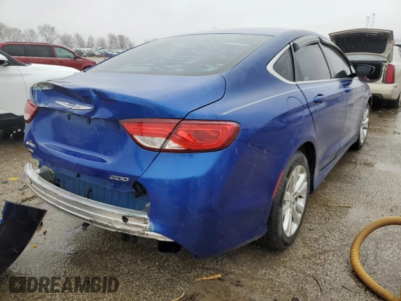 2015 Chrysler 200 Limited with VIN 1C3CCCAB6FN586726, listed as a Copart auction lot 42732915 with 123,370 mi miles and Salvage Title. Bid and sale history available at carsss.com. Image 3.