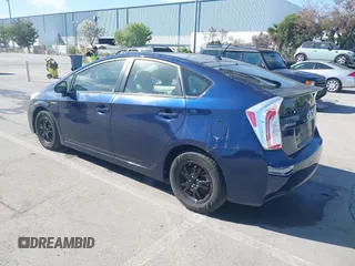 2013 Toyota Prius One with VIN JTDKN3DU0D1623630, listed as a IAAI auction lot 42015052 with 213,796 mi miles. Bid and sale history available at carsss.com. Image 3.