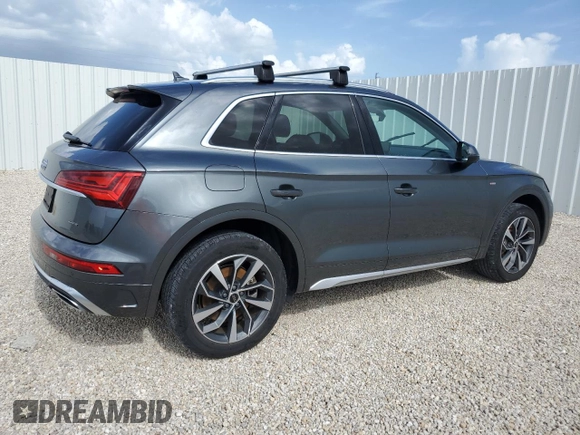 2023 Audi Q5 S line Premium Plus with VIN WA1EAAFY9P2055044, listed as a Copart auction lot 63425165 with 58,805 mi miles and Clean title. Bid and sale history available at DreamBid. Image 3.