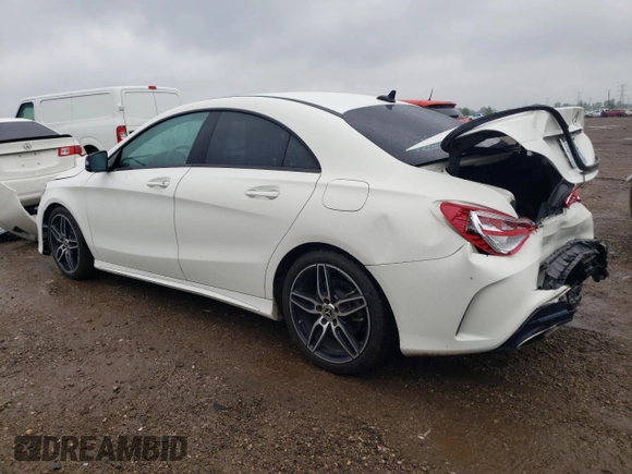 2018 Mercedes-Benz CLA 250 with VIN WDDSJ4EB9JN577269, listed as a Copart auction lot 59311595 with 50,581 mi miles and Salvage title. Bid and sale history available at DreamBid. Image 2.