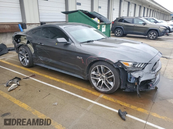 2015 Ford Mustang GT z VIN 1FA6P8CF7F5375003, wystawiony jako Copart lot #55383995 z przebiegiem 84 681 mil mil oraz Szkoda całkowita • Salvage title. Historia ofert i sprzedaży dostępna na DreamBid. Obrazek 4.
