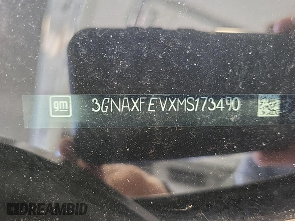2021 Chevrolet Equinox LS z VIN 3GNAXFEVXMS173490, wystawiony jako IAAI lot #42566229 z przebiegiem 95 995 mil mil oraz . Historia ofert i sprzedaży dostępna na DreamBid. Obrazek 12.