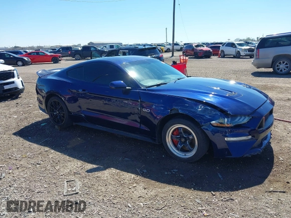 2019 Ford Mustang GT with VIN 1FA6P8CF9K5135798, listed as a IAAI auction lot 41629414 with 37,479 mi miles and . Bid and sale history available at DreamBid. Image 1.