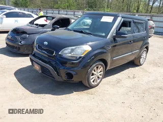 2013 Kia Soul + with VIN KNDJT2A68D7751533, listed as a IAAI auction lot 41995980 with 187,388 mi miles and . Bid and sale history available at DreamBid. Image 2.