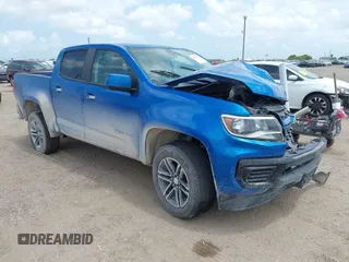 2021 Chevrolet Colorado 2WD Work Truck with VIN 1GCGSBEA4M1193596, listed as a IAAI auction lot 42347731 with 72,741 mi miles and . Bid and sale history available at DreamBid. Image 1.