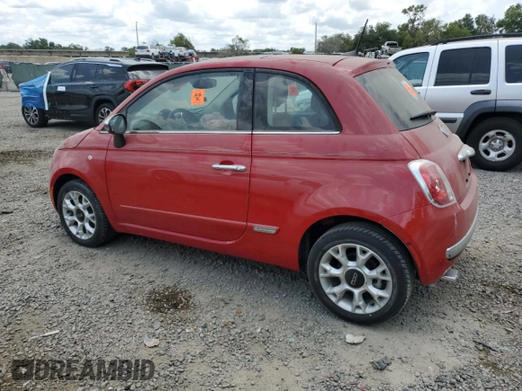2017 FIAT 500 Lounge z VIN 3C3CFFCR4HT654365, wystawiony jako Copart lot #55975135 z przebiegiem Nie podano mil oraz Szkody całkowita. Historia ofert i sprzedaży dostępna na DreamBid. Obrazek 2.