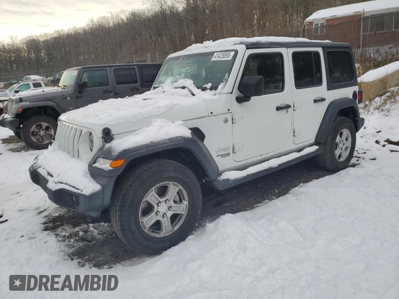 2020 Jeep Wrangler Unlimited Sport S z VIN 1C4HJXDG2LW196539, wystawiony jako Copart lot #41425095 z przebiegiem 57 993 mil mil oraz Szkoda całkowita • Salvage title. Historia ofert i sprzedaży dostępna na DreamBid. Obrazek 1.