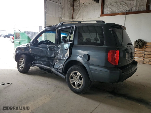 2004 Honda Pilot EX with VIN 2HKYF18504H552856, listed as a Copart auction lot 49385025 with 0 mi miles and Salvage Title. Bid and sale history available at carsss.com. Image 2.