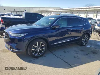 2023 Acura MDX w/Technology Package with VIN 5J8YE1H48PL000596, listed as a Copart auction lot 87833225 with 15,619 mi miles and Salvage Title. Bid and sale history available at carsss.com. Image 1.