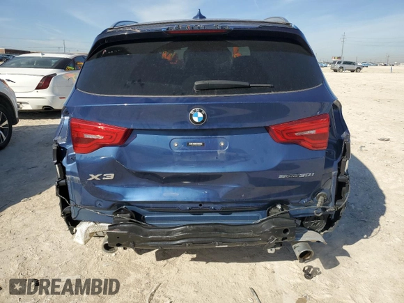 2019 BMW X3 sDrive30i with VIN 5UXTR7C5XKLF32300, listed as a Copart auction lot 45169765 with 39,996 mi miles and Salvage Title. Bid and sale history available at carsss.com. Image 6.