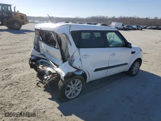 2013 Kia Soul + with VIN KNDJT2A61D7754905, listed as a Copart auction lot 46661695 with 144,850 mi miles and Salvage Title. Bid and sale history available at carsss.com. Image 3.
