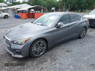 2014 Infiniti Q50 Hybrid Premium with VIN JN1AV7AP3EM690274, listed as a IAAI auction lot 42364775 with 123,315 mi miles and . Bid and sale history available at DreamBid. Image 2.