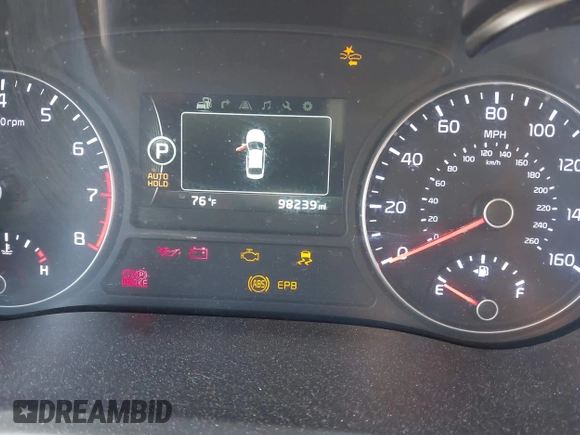 2016 Kia Optima SX Turbo with VIN 5XXGW4L26GG021378, listed as a IAAI auction lot 41852249 with 98,239 mi miles and . Bid and sale history available at carsss.com. Image 7.