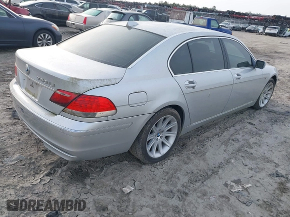 2006 BMW 7 Series 750Li with VIN WBAHN83516DT26530, listed as a IAAI auction lot 41847014 with Not Provided miles and . Bid and sale history available at carsss.com. Image 4.