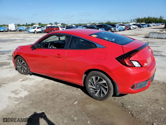 2017 Honda Civic Coupe LX with VIN 2HGFC4A56HH308706, listed as a Copart auction lot 46520465 with 63,336 mi miles and Salvage Title. Bid and sale history available at carsss.com. Image 2.