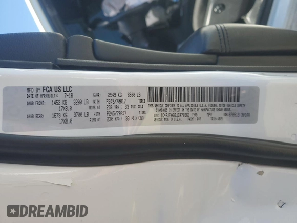 2018 Jeep Grand Cherokee Laredo E with VIN 1C4RJFAG8JC470361, listed as a Copart auction lot 49397895 with 56,786 mi miles and Salvage Title. Bid and sale history available at DreamBid. Image 14.