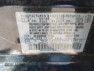 2022 Nissan Sentra SR with VIN 3N1AB8DV8NY263954, listed as a IAAI auction lot 41865457 with 30,487 mi miles. Bid and sale history available at carsss.com. Image 9.